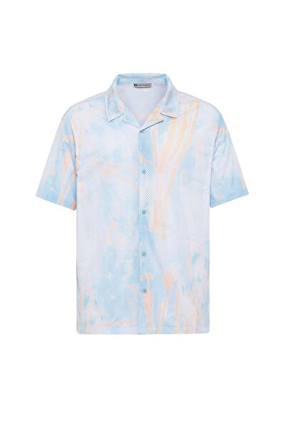 S13 Store Desenli Fitilli Oversize Gömlek