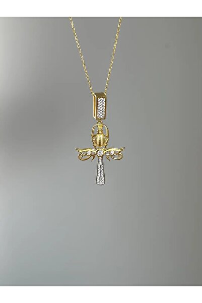 sirius jewelry 925 Gümüş | Scarab Ankh Kolye