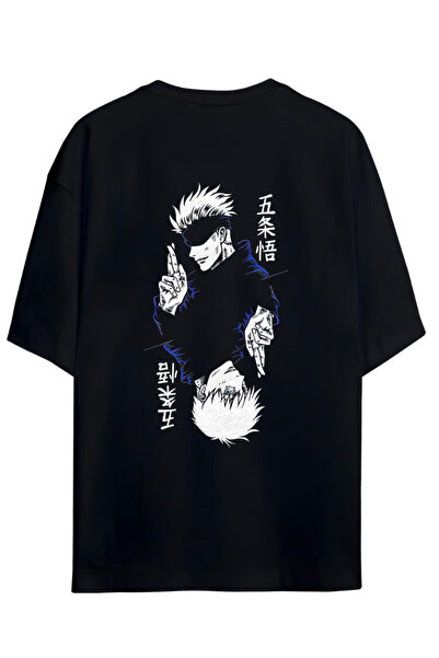 Grafftee Clothing Jujutsu Kaisen Anime Serisi Gojo Sataru Sırt ve Göğüs Baskı...