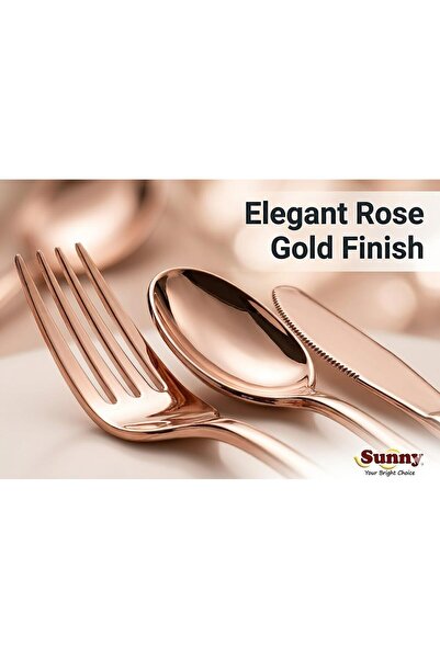 Sunny Your Bright choice Sunny Premium Plastic Cutlery Set – 18 Pieces with Napkins | Elegant Fork Spoon Knife Set