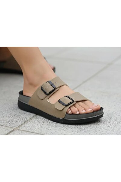 Tuğba Ortopedi 56351 Women's Beige Anatomical Slippers