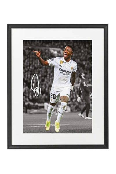 Boomah Accessories Vinicius Junior Real Madrid Printed Autograph - Framed Pos...
