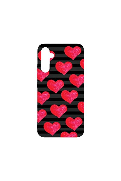 bestcase Калъф, съвместим със Samsung Galaxy A34, със сърца, 0.8 мм тънък, ус...