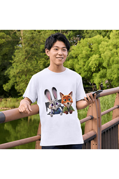 ALPŞAN TİCARET Zootopia t Shirt Boys Girls Kids White T-Shirt Zootopia Printe...