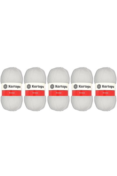 Kartopu KRİSTAL LİF El Örgü İpliği 100 Gr 5 ADET RENK : K010 BEYAZ