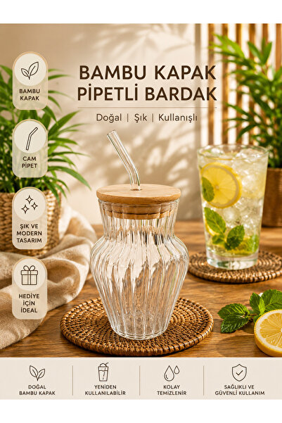 2 li Bambu Pipetli Bardak
