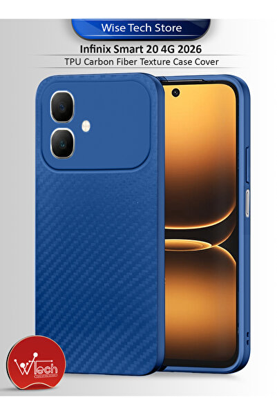 Wtech Infinix Smart 20 4G 2026 TPU Carbon Fiber Texture Case Cover