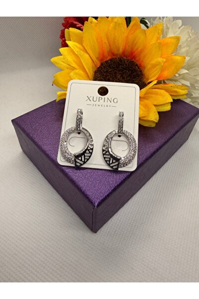 XUPING JEWELRY XUPİNG KUYUMCU SERİ 14K RENGİ VİNTAGE ÇELİK KÜPE