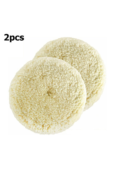 Choice1 2 Pcs 7 inches 2pcs Natural Wool Buffing Pad Kit 3-7 Inch Polishing D...