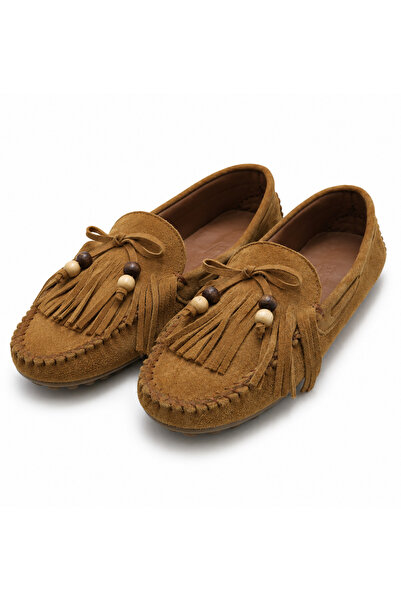 Topbaş Ayakkabı Topbaş Kadın Camel Süet Babet