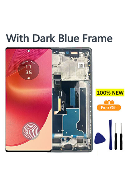 Choice1 With Dark Blue Fra New OLED Display for Edge 50 Fusion LCD Touch Scre...