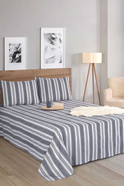 FARİKA Set de lenjerie de pat dublă: Cearșaf plat: 220 X 240 Cm (1 bucată) Fa...