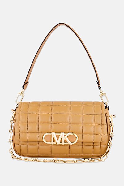 Michael Kors Women Brand Logo Parker Shoulder Bag, Brown