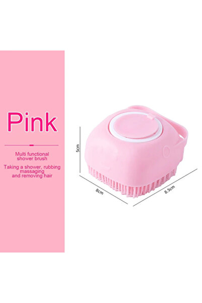 Choice1 1PC Pink Pet Silicone Bath Foaming Massage Brush Bathroom Multifuncti...