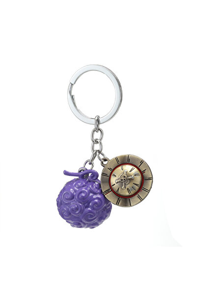 choice2 Bandai A One Piece Metal Keychain Anime Luffy Ace Law Devil Fruit Key...