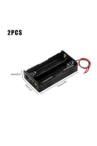 Choice7 2PCS 2X 1/2/4pcs Black Plastic AA LR6 HR6 Battery Storage Case Clip H...