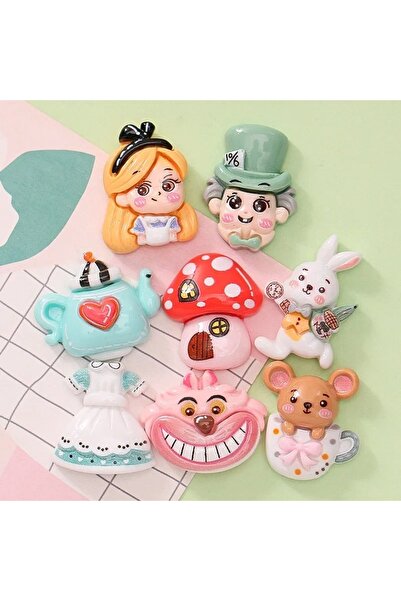 Choice 10pcs mix 10Pcs New Cute Resin Cartoon Girl, Bunny, Teacup Mouse, Mush...