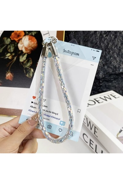 Choice5 00103 Mobile Phone Lanyard, Short Crystal Wrist Chain, Luxury Fashion...