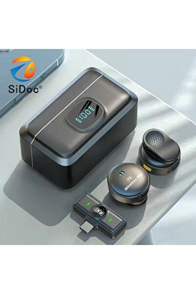 Choice1 ميكروفون لاسلكي مغناطيسي Sidoc-TC-Q8، بتردد 2.4 جيجاهرتز، مع علبة شحن...