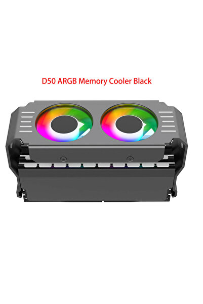 Choice مشتت حراري Black Devil's Eye D50 مع مروحتين ARGB لتبريد ذاكرة DDR3/DDR...