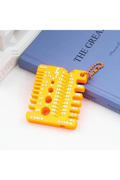 choice2 Orange Portable 3D Printed Wire Screw Measuring Tool Nut And Drill Bi...