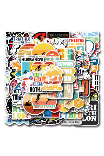 Choice 55pcs 55pcs Ironman Triathlon Graffiti sticker DIY decoration mobile p...