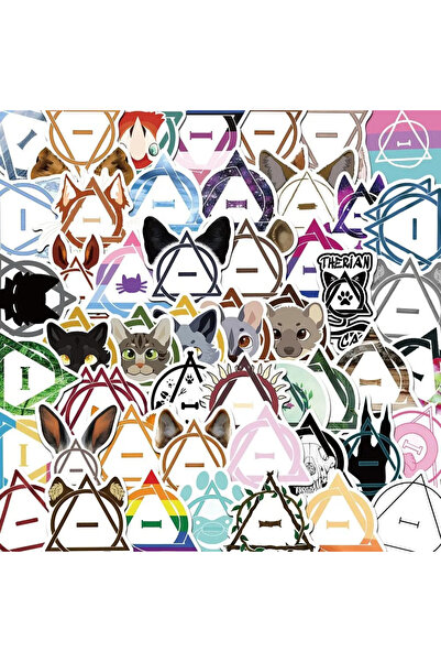 Choice1 AX2-100PCS 50/100PCS Graffiti Therian Symbol Cartoon Stickers DIY Dia...