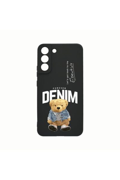 bestcase Husa Silicon, Compatibila Cu Samsung Galaxy S21, Denim Style Teddy B...