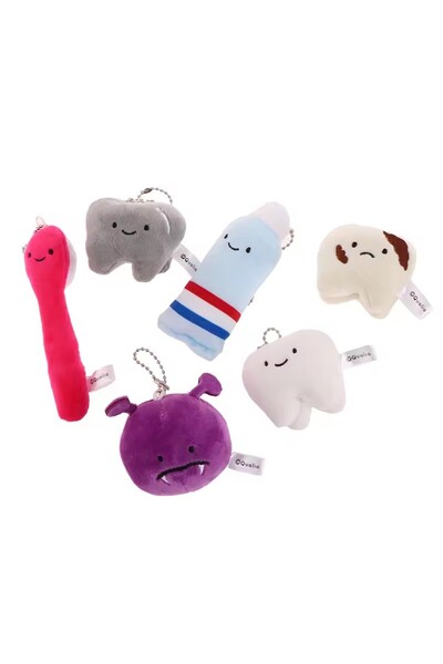 Choice 6pcs 6PCS Cute Fun Plush Doll Toy Cartoon Stuffed Tooth Toothpaste Too...