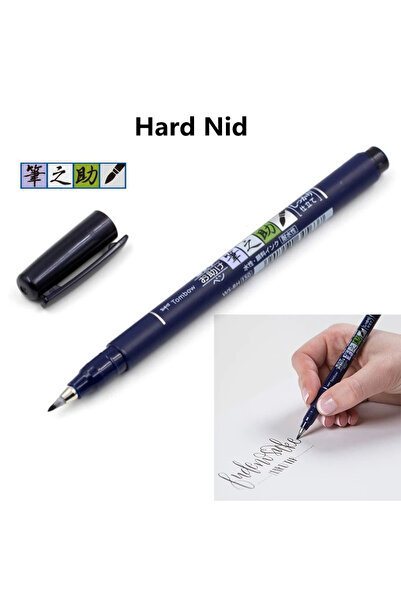 Choice Hard Nid Fudenosuke Soft Brush Pen and Hard Tip Art Marker Black Ink f...