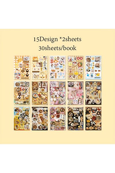 Choice3 20-E-01-1 كتاب ملصقات ياباني بنمط قديم، 30 ورقة، سلسلة المتحف ذات الط...