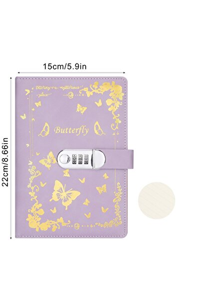 Choice5 A5 4 1spc A5 Password Diary with Lock Stationery Notebook Thickened C...