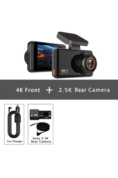 Choice5 كاميرا سيارة خلفية ZI27-2.5K بدقة UHD 4K+2.5K مع واي فاي وGPS، كاميرا...