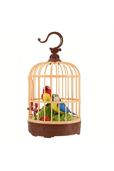 Choice1 RedBlue Voice-Activated Induction Birds Birdcage Toy Talking Chirping...