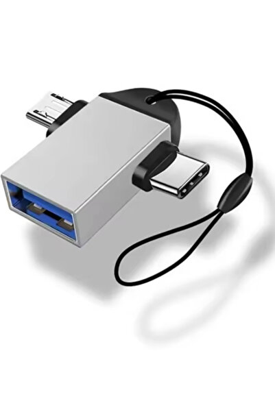 choice2 Silver 2-in-1 OTG Adapter USB-A 3.0 Master To Micro USB-C And Type C ...