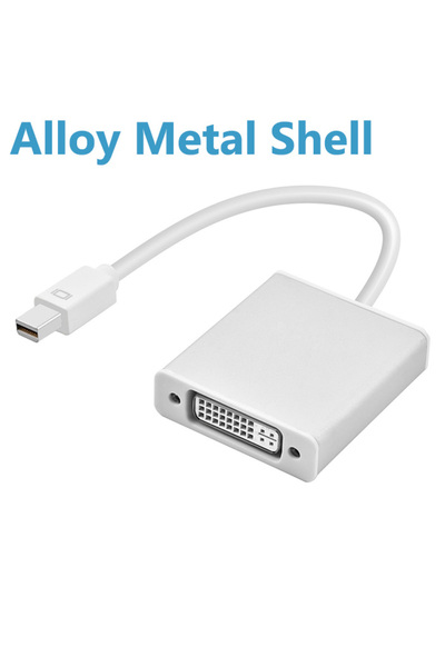 Choice كابل Mini DisplayPort إلى DVI بغلاف معدني من السبائك، متوافق مع Thunde...