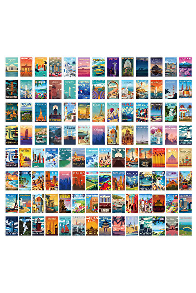 Choice 108PCS 108 Pcs Scenic Landscape Stamps - Vintage Style Decor for Journ...