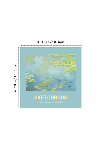 Choice4 green 1pc/96 sheets Mini drawing book oil painting, square portable b...