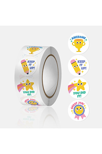 Choice H0708-500pcs 500pcs/roll 1inch Reward Stickers for Kindergarten School...