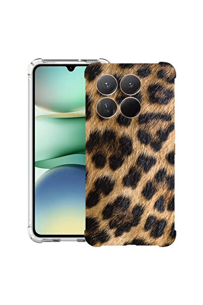 bestcase Противоударен калъф, съвместим с Xiaomi 17, с дизайн с леопардов при...