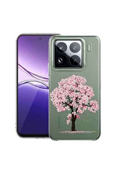 bestcase ¬Æ Husa Clear Slim Silicon Compatibila cu Xiaomi 15 Pro, Cherry Blos...