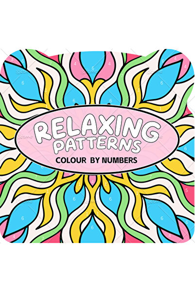 Choice MULTI RELAXING PATTERNS COLOUR BY NUMBERS Coloring Book for Adults Cut...