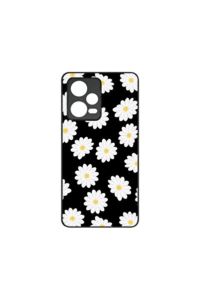 bestcase Тънък стъклен калъф, съвместим с Xiaomi Redmi Note 12 5G, Щастливи ц...