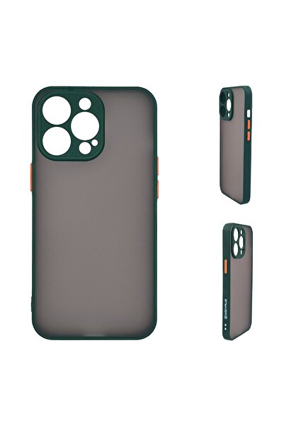 Sonique Θήκη Σιλικόνης Color Button Bumper Apple iPhone 13 Pro Πράσινο Σκούρο