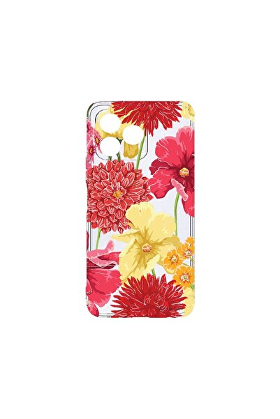 bestcase ¬Æ Husa Clear Silicon 2MM, Compatibila Cu Xiaomi Redmi 13, Red Yello...