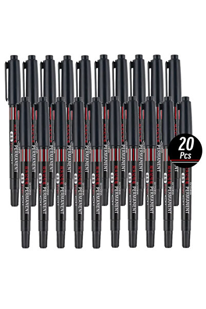Choice 20 black 20Pcs/Set Black/Blue/Red Double Tip Markers For Metal Pen Wat...