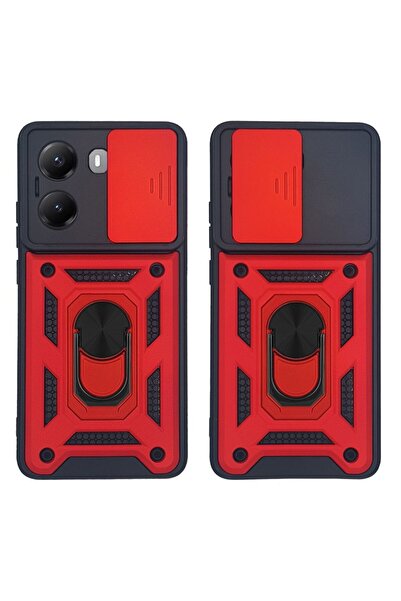Sonique Θήκη Ring Armor CamPro για Xiaomi Poco X7 Pro 5G Κόκκινο