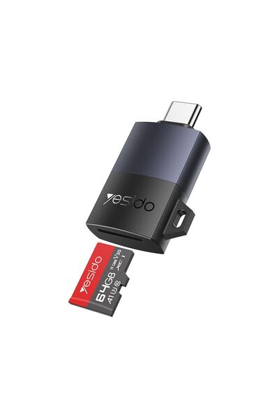 Yesido GS37 Card Reader TF με θύρα Type-C Μαύρο