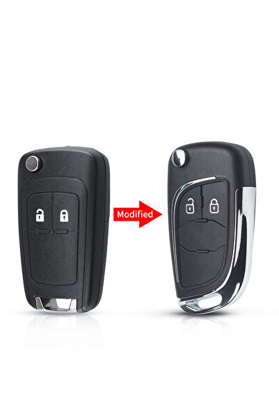 Choice1 مفتاح سيارة عن بعد قابل للطي بزرين من KEYYOU لسيارات شيفروليه كروز وإ...
