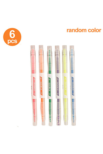 Choice Monochrome 6 Double-Ended Highlighters in Different Colors and Thickne...